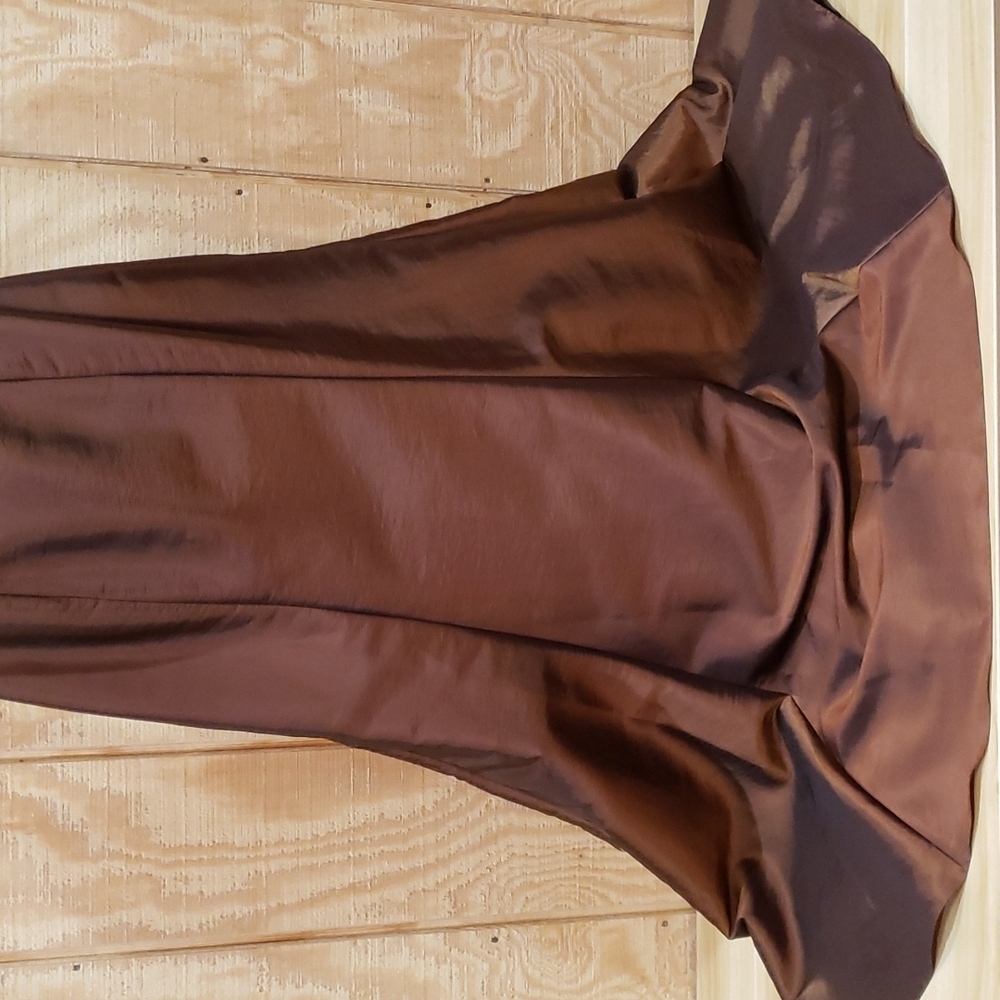 B2 Brown Halter Pleated Maxi Gown Dress 10 - Picture 3 of 7
